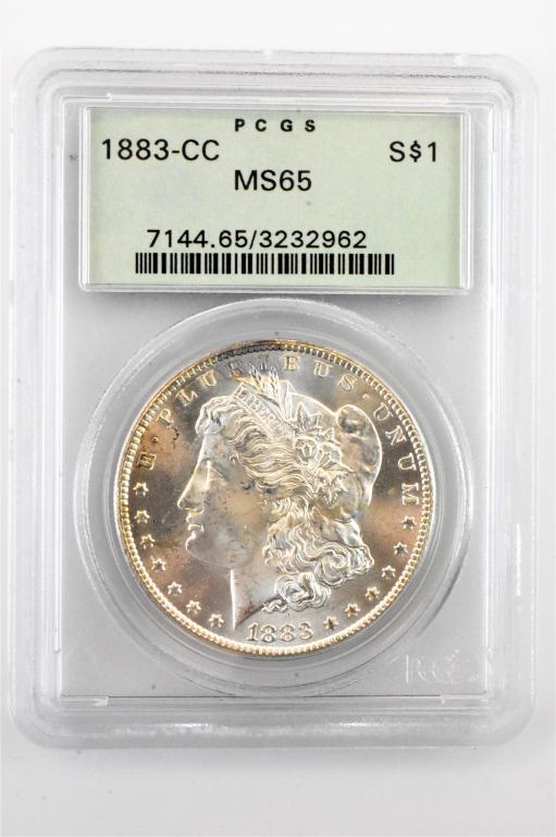 1883CC Carson City MS65 morgan silver dollar PCGS (1 of 4)