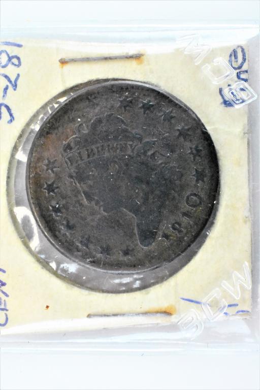 1810/09 large cent S-281 F/VF (1 of 3)