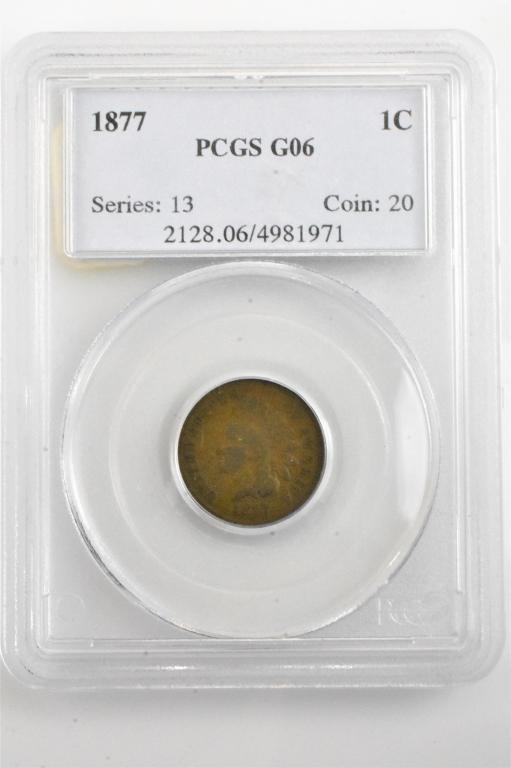 1877 G6 Indian head penny PCGS (1 of 3)