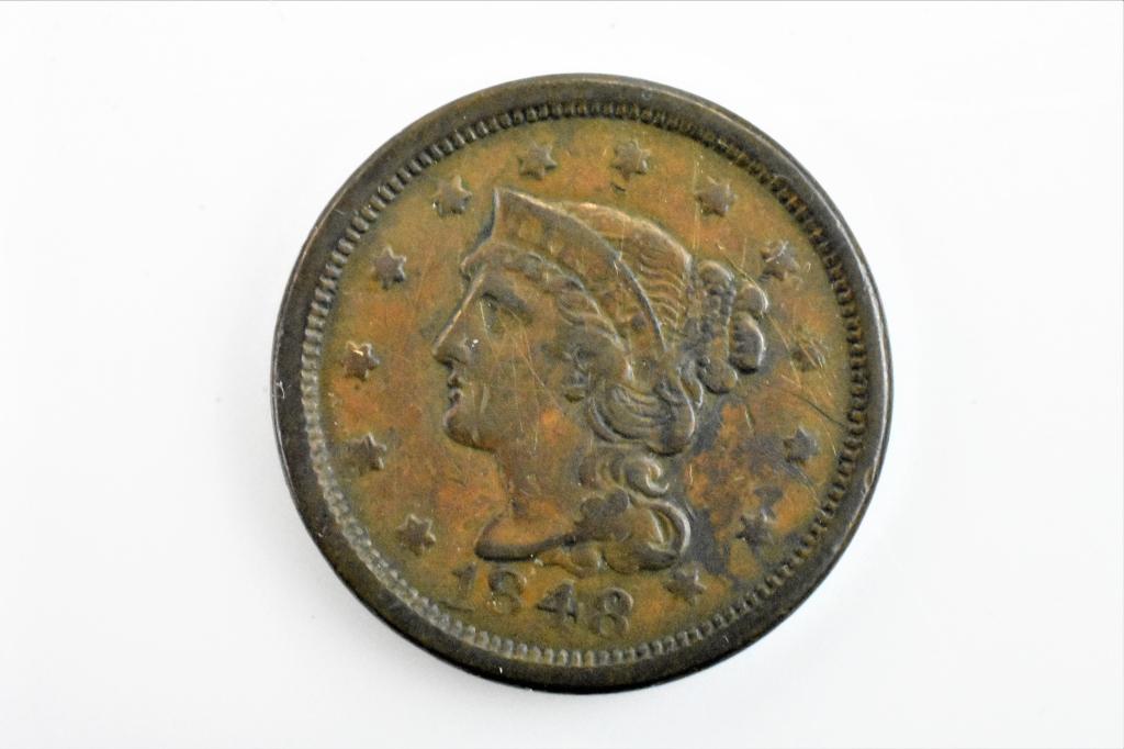 1848 large cent VF/XF (1 of 3)