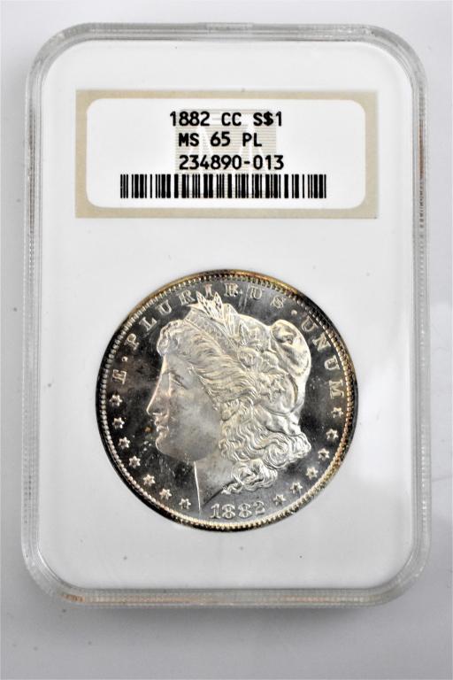 1882CC Carson City MS65 PL morgan silver dollar proof (1 of 4)