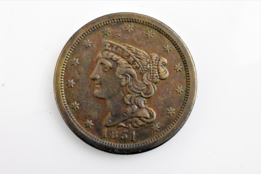 1851 half cent VF/XF (1 of 2)