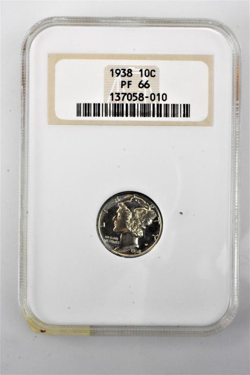 1938 proof mercury dime PF66 NGC (1 of 3)