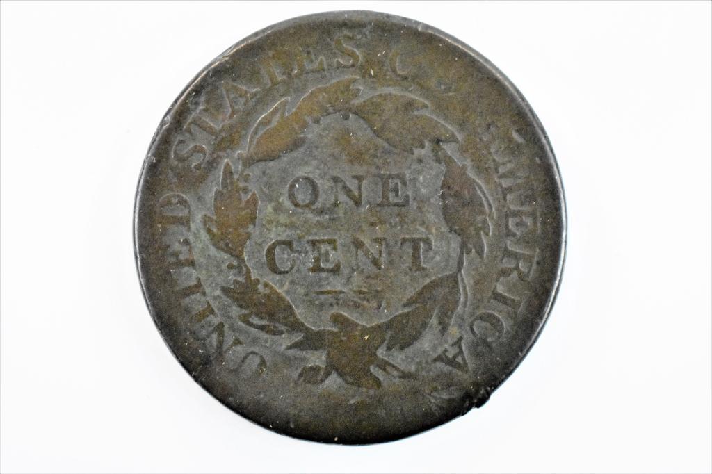 RARE Brockage error large cent F/VF (1 of 3)
