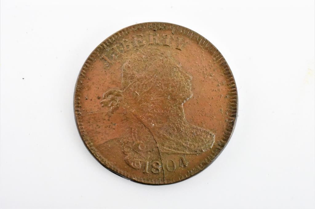1804 Large cent 1860 restrike from Philly mint AU+ (1 of 2)