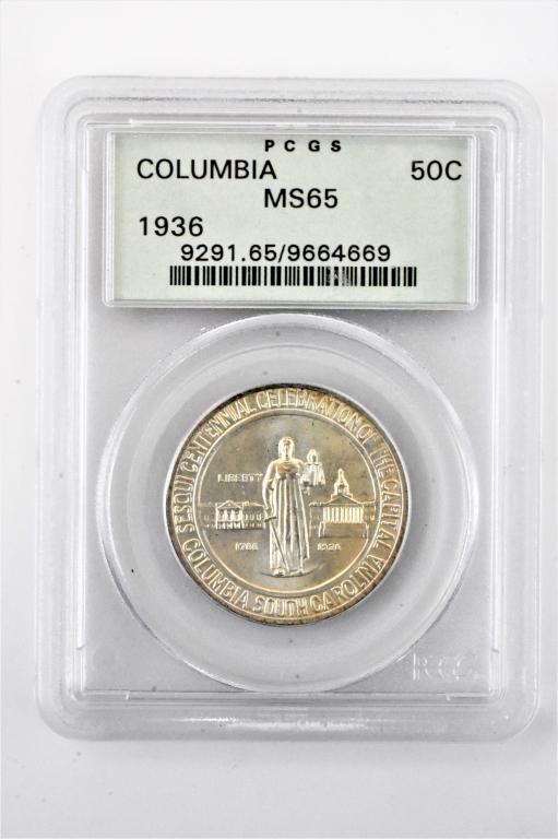 1936 Columbia MS65 commemorative half PCGS (1 of 3)