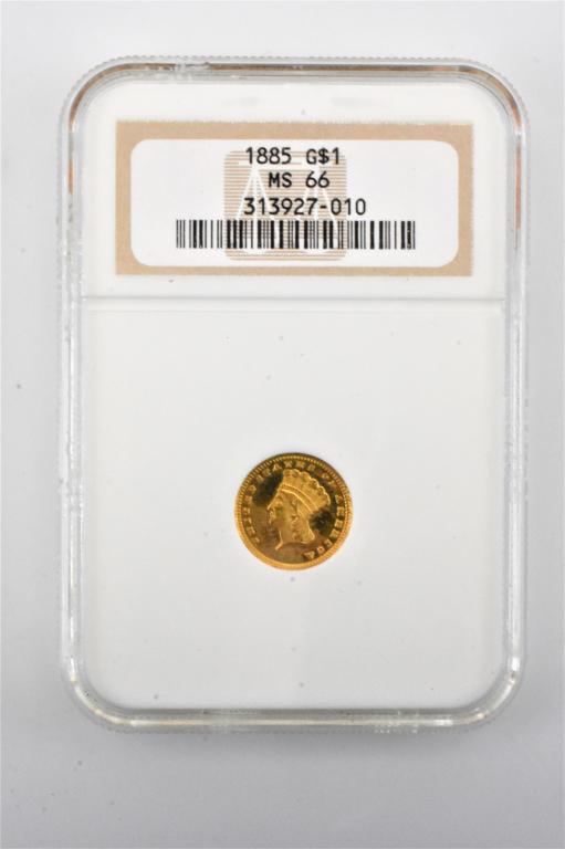 1885 $1 gold piece MS66 NGC (1 of 3)