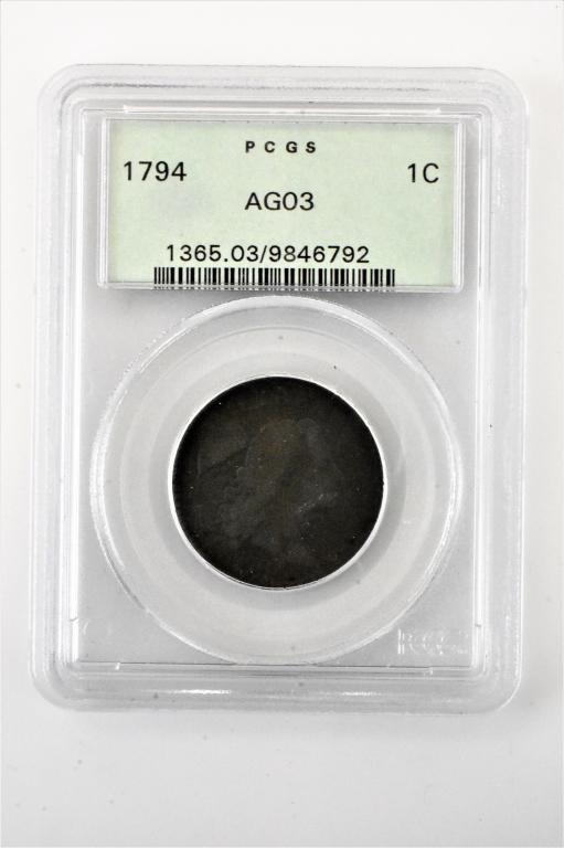 1794 large cent AG03 PCGS (1 of 3)