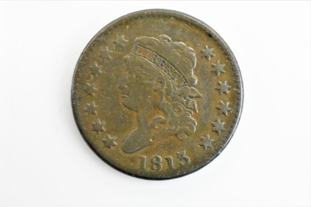 1813 large cent s-292 VF (1 of 2)