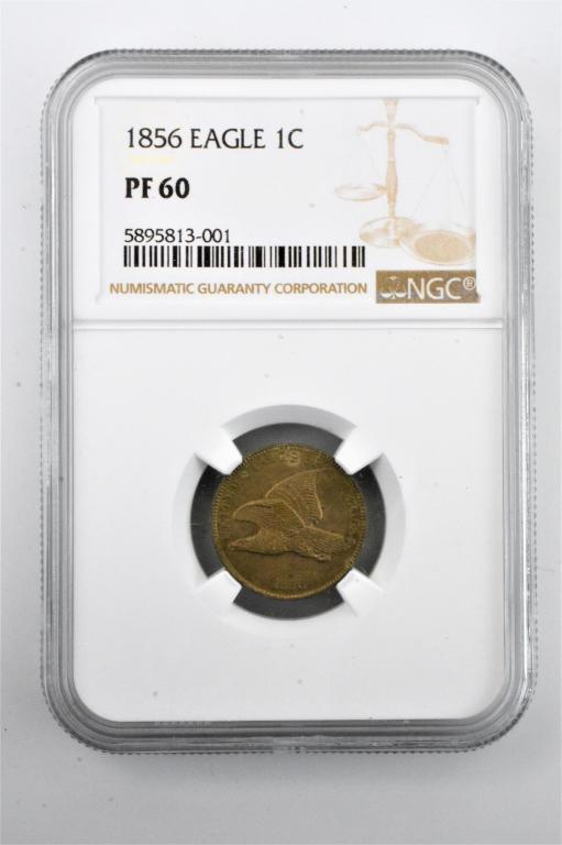 1856 Flying Eagle Penny Proof 60 NGC PF60 (1 of 3)