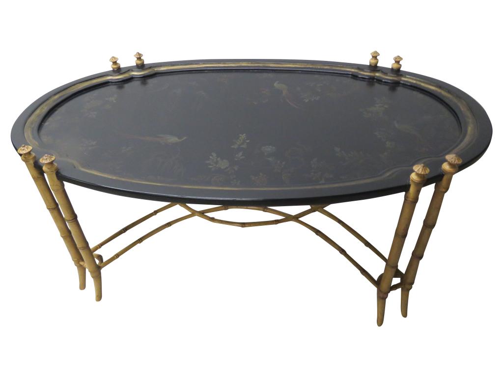 Faux Bamboo Paint Decorated Table (1 of 6)