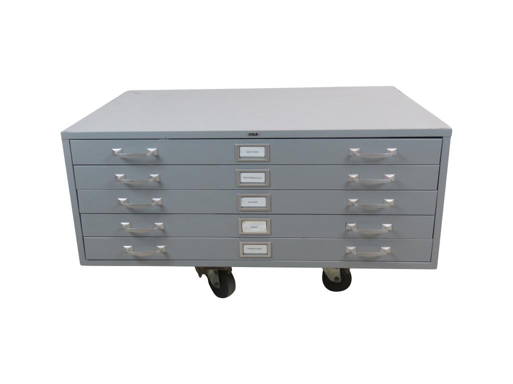 Cole Metal Flat File Map Cabinet (1 of 4)