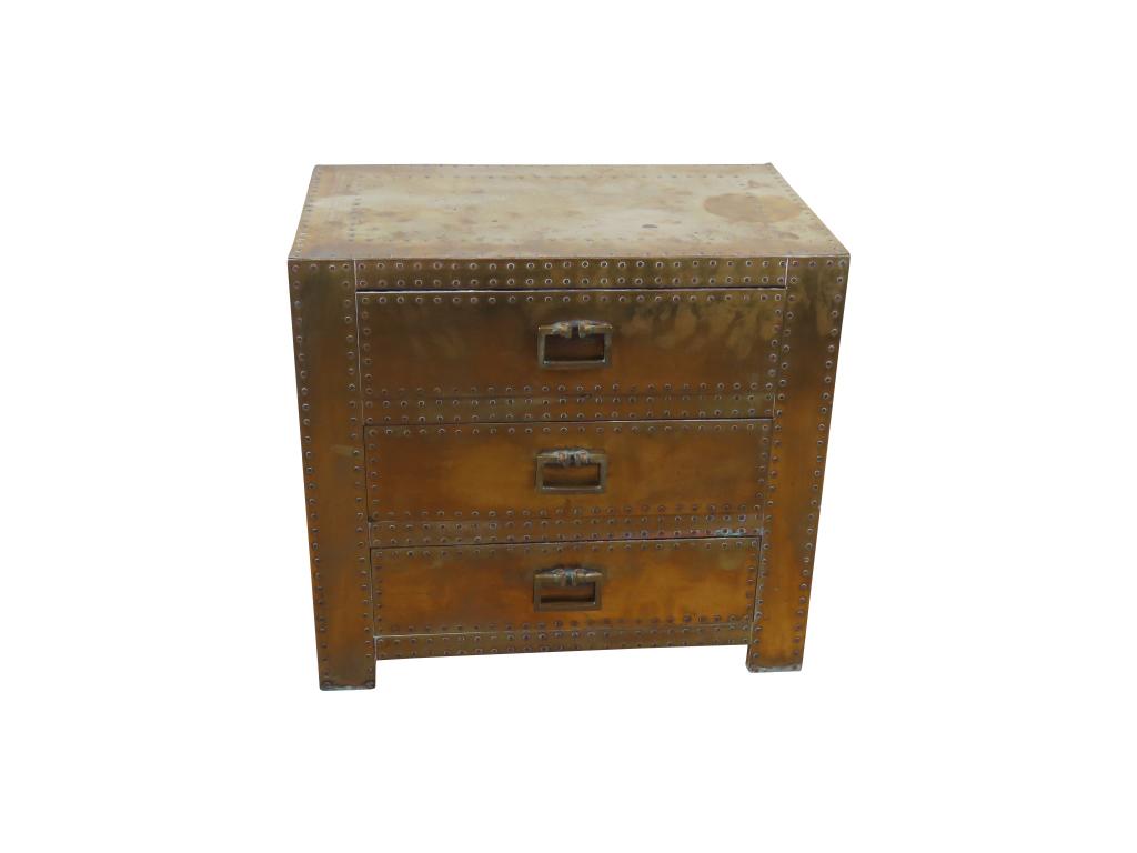 Sarreid Hollywood Regency Brass Chest (1 of 10)