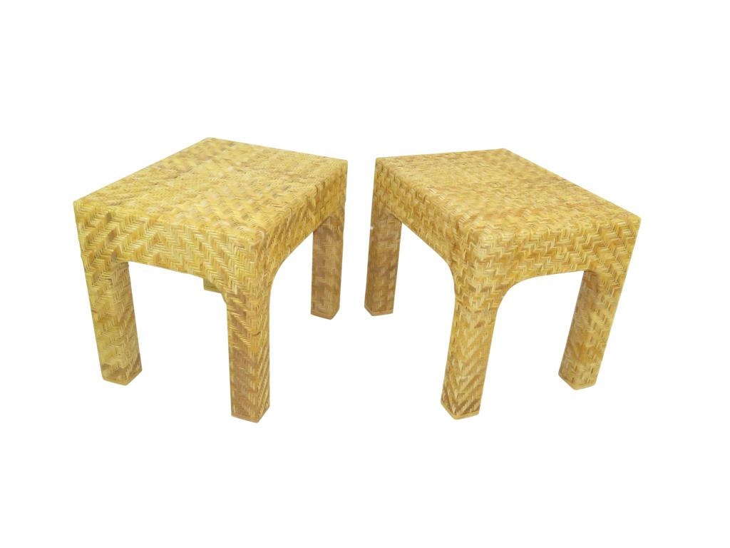 Pair Wicker Tables (1 of 7)
