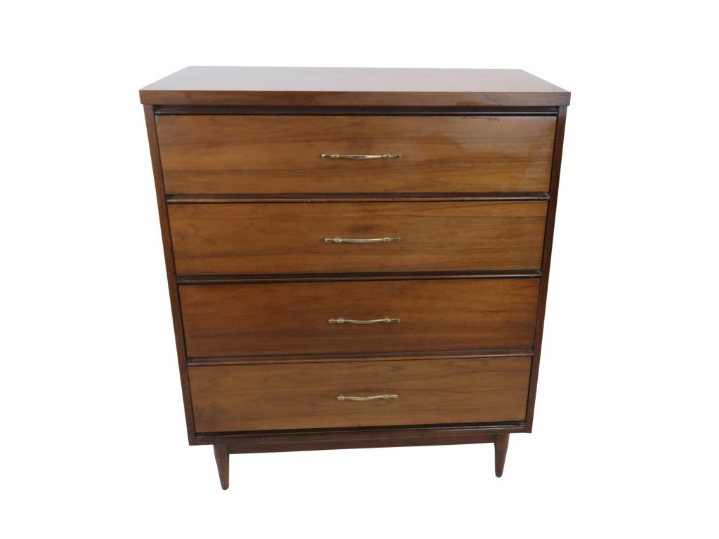 Walnut 4 Drawer High Chest (1 of 4)