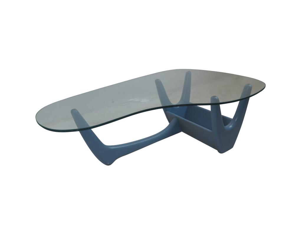 Pearsall Style Glass Coffee Table (1 of 5)