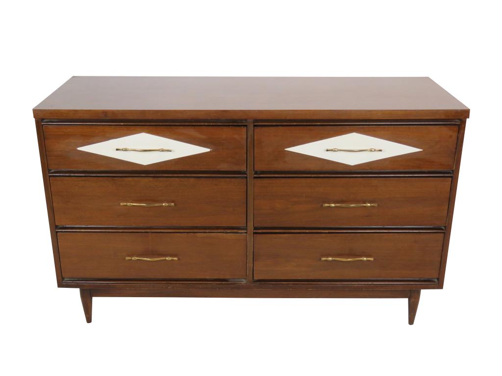 Walnut MCM Dresser Chest (1 of 10)