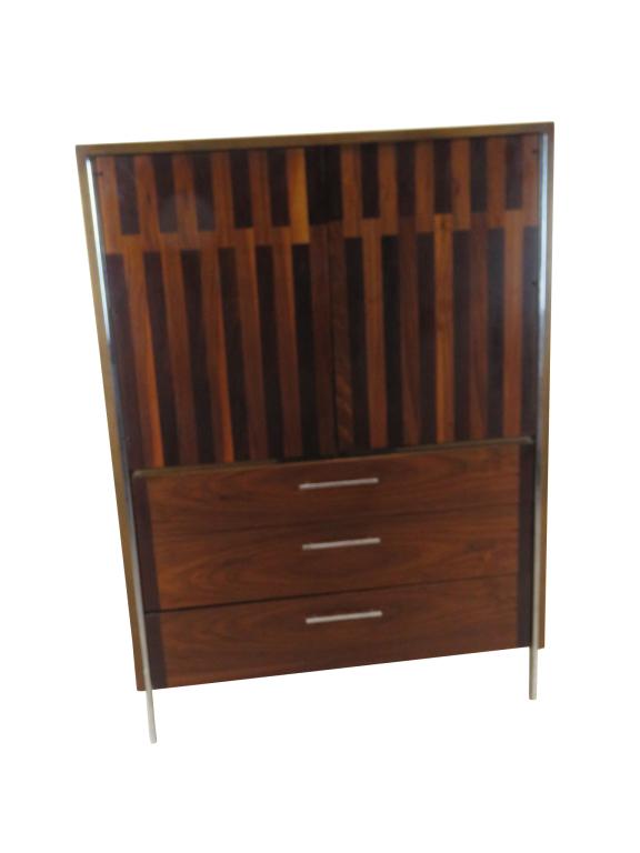 Lane Rosewood Chrome High Chest (1 of 14)