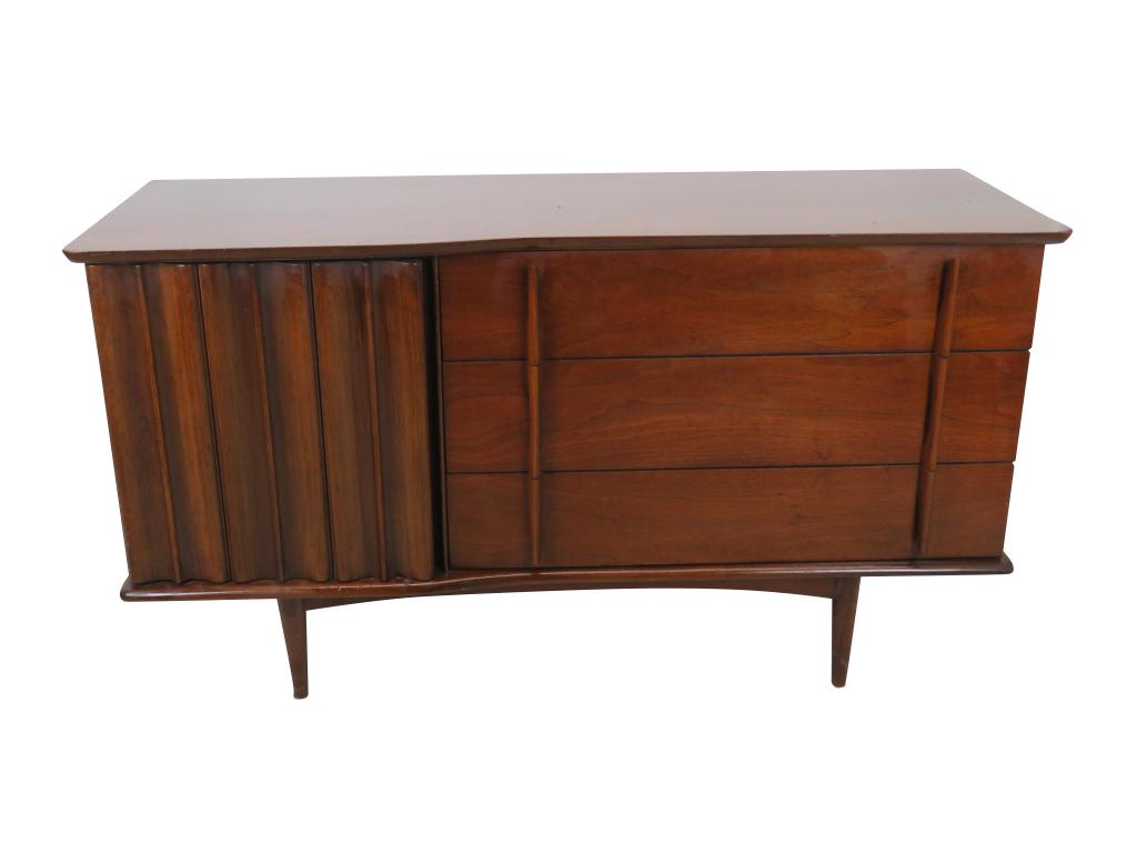 Sculpted Walnut MCM Credenza (1 of 12)