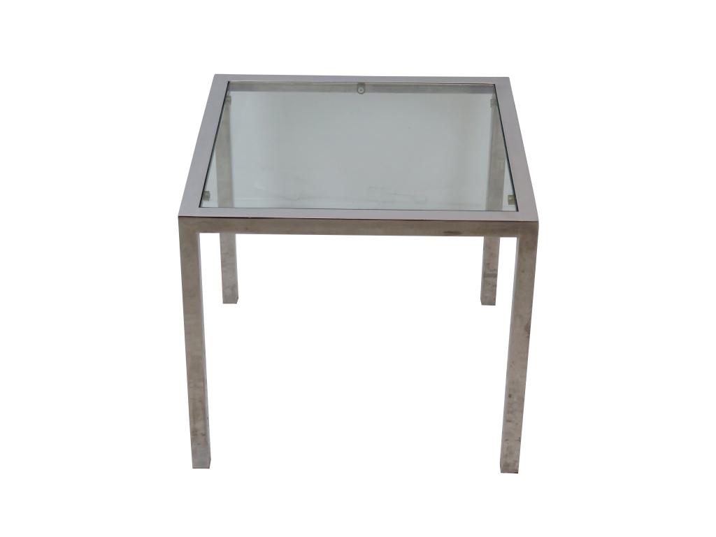 Milo Baughman Style Chrome Table (1 of 8)