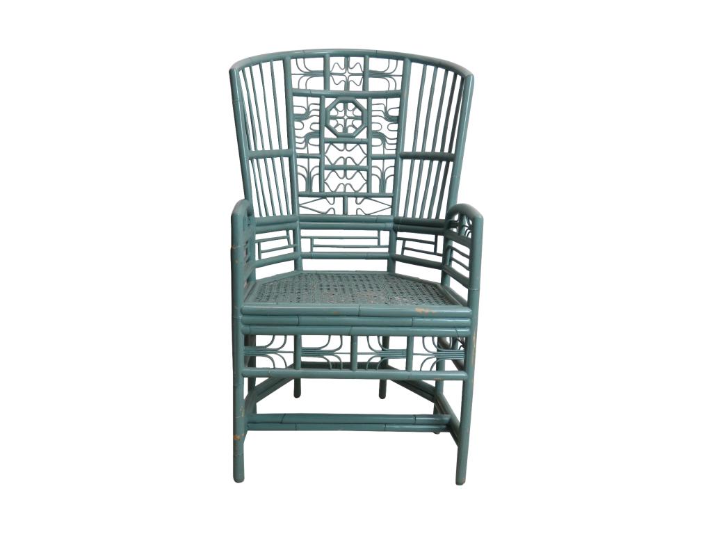 Rattan Chippendale Arm Chair (1 of 5)