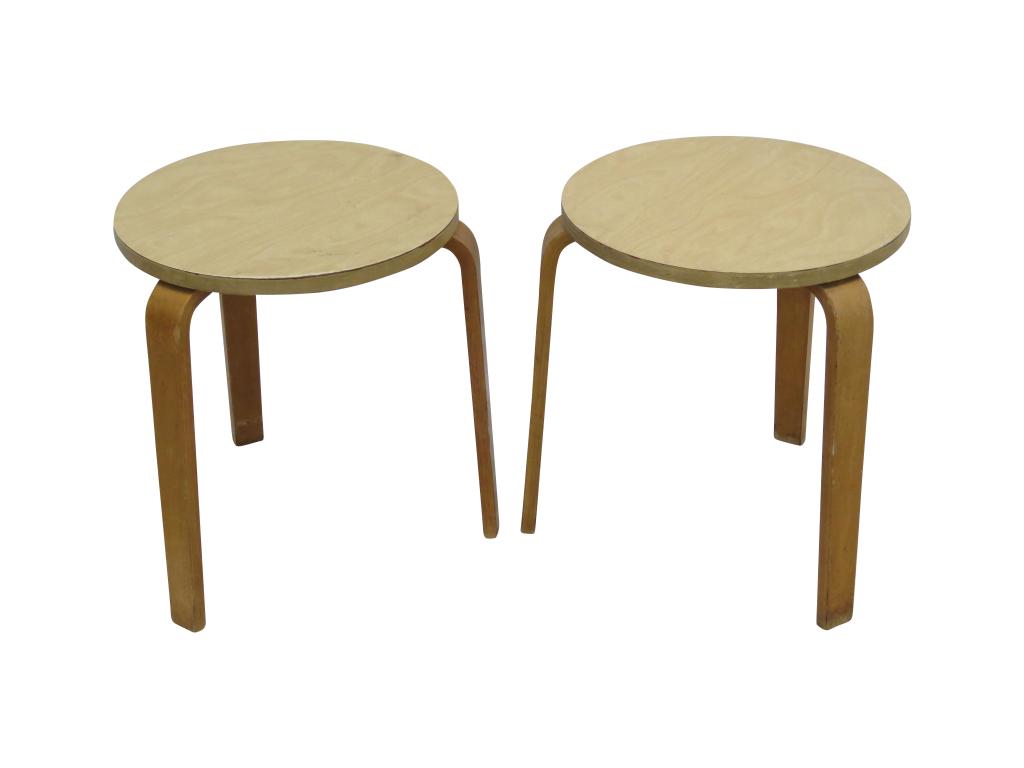 Pair Bentwood Stacking Tables (1 of 3)
