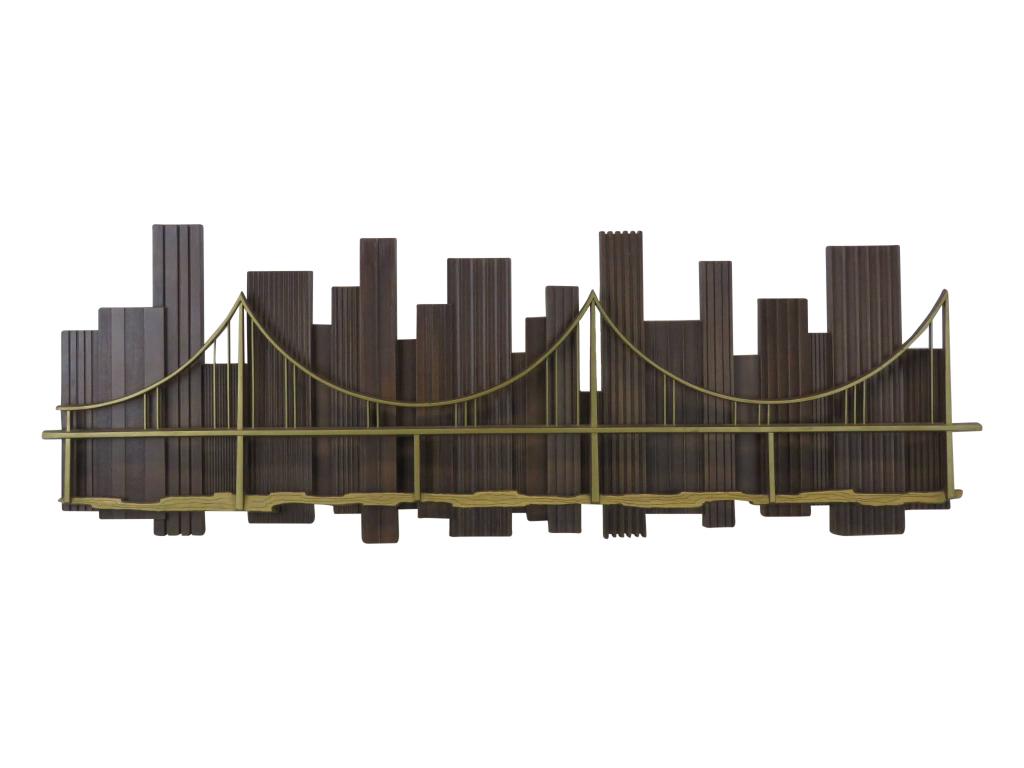 MCM Acrylic Cityscape Wall Sculpture (1 of 3)