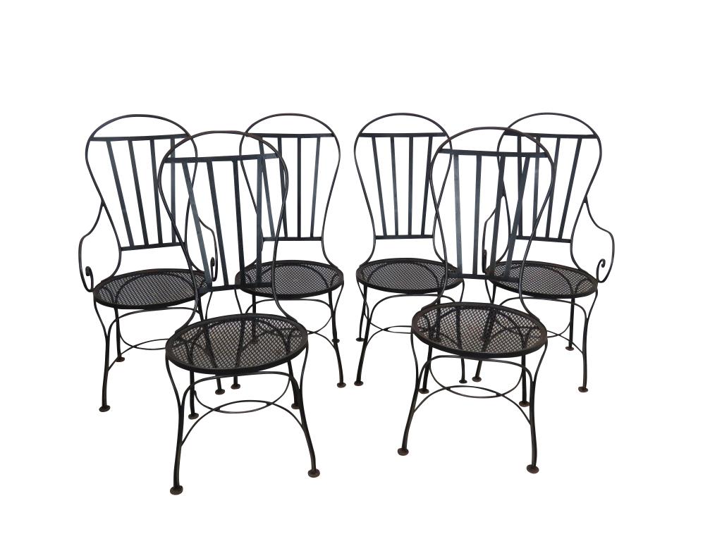 Set 6 MCM iron chairs (1 of 11)