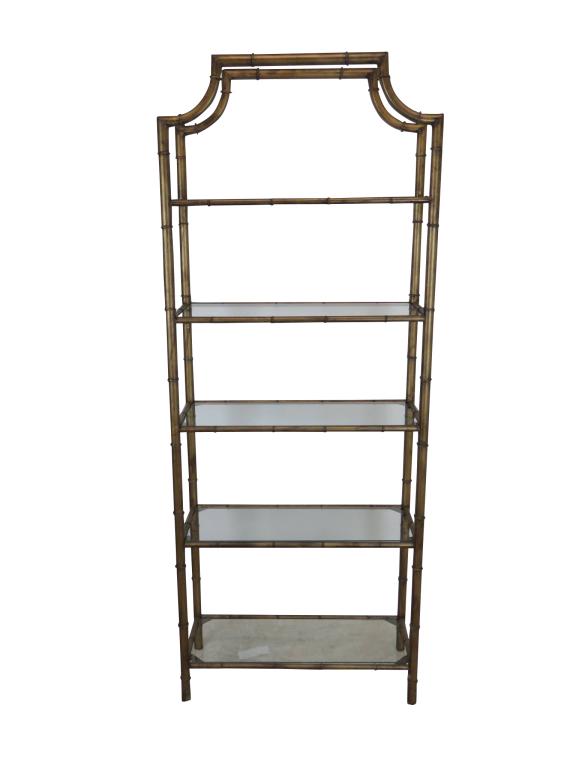 Faux Bamboo Metal Etagere (1 of 8)