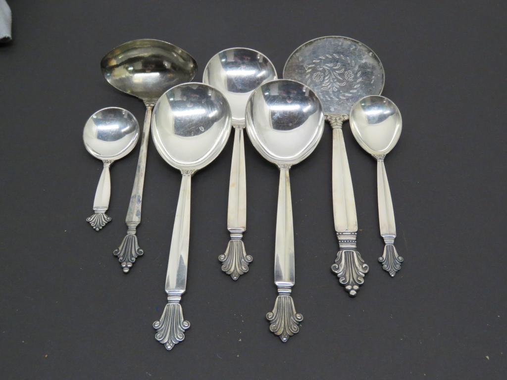 7 Georg Jensen "Acanthus" Sterling Serving Pieces (1 of 5)
