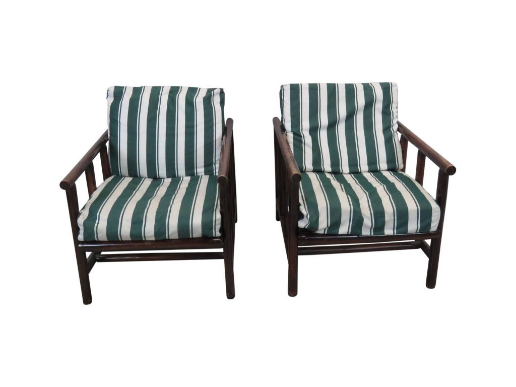 Pair of Rattan Arm Chairs (1 of 9)