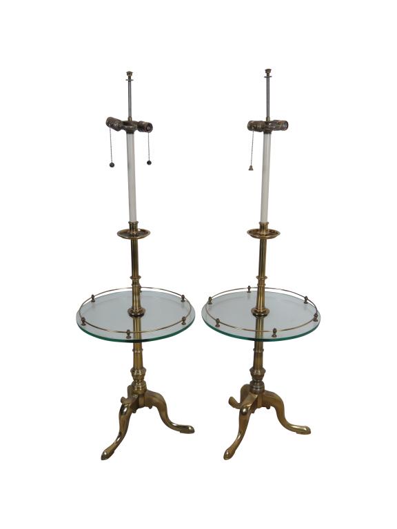 Pair of Stiffel Brass Floor Lamps (1 of 7)