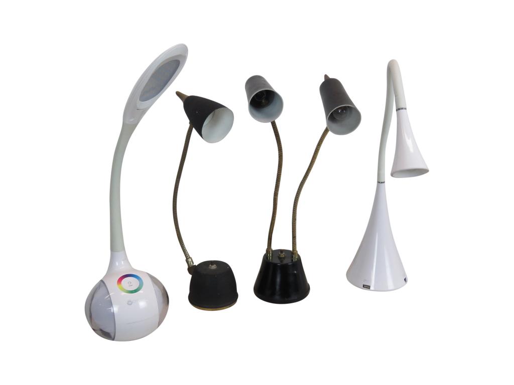 Four Modern Gooseneck Desk Lamps (1 of 6)