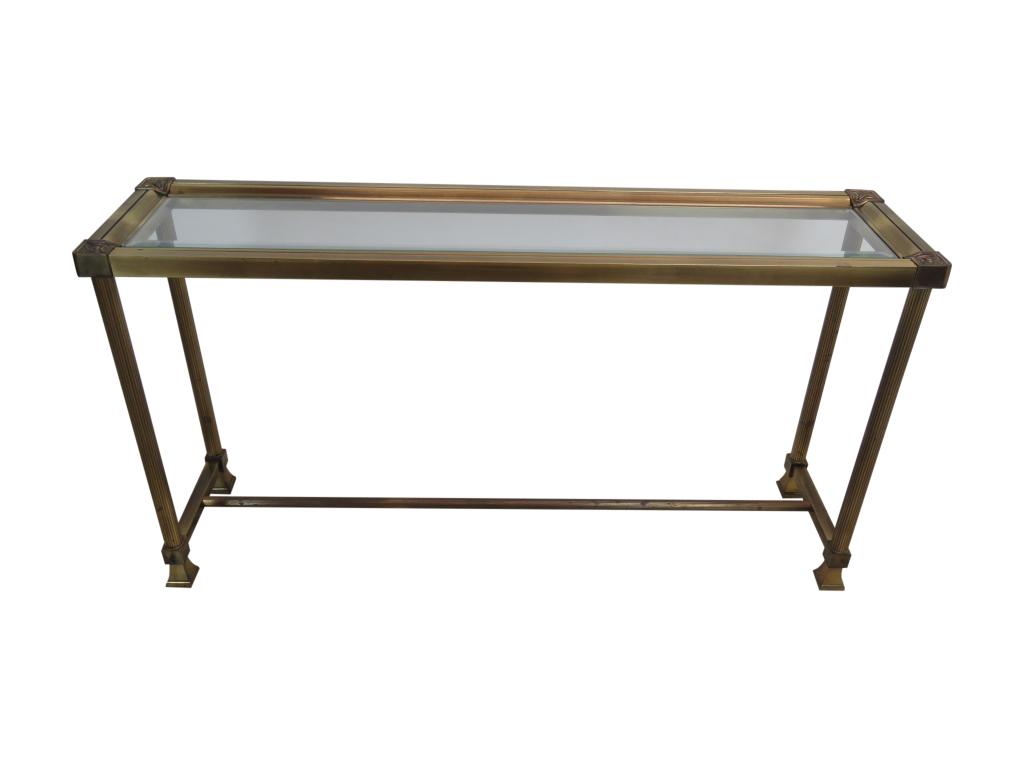 Mastercraft Brass Console Table (1 of 9)