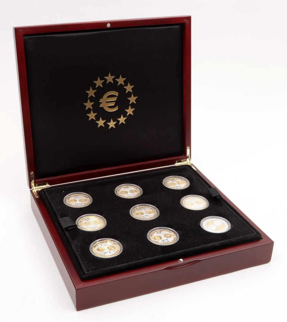 Box with 27 silver 2 Euro commemorative coins, partly (1 of 4)