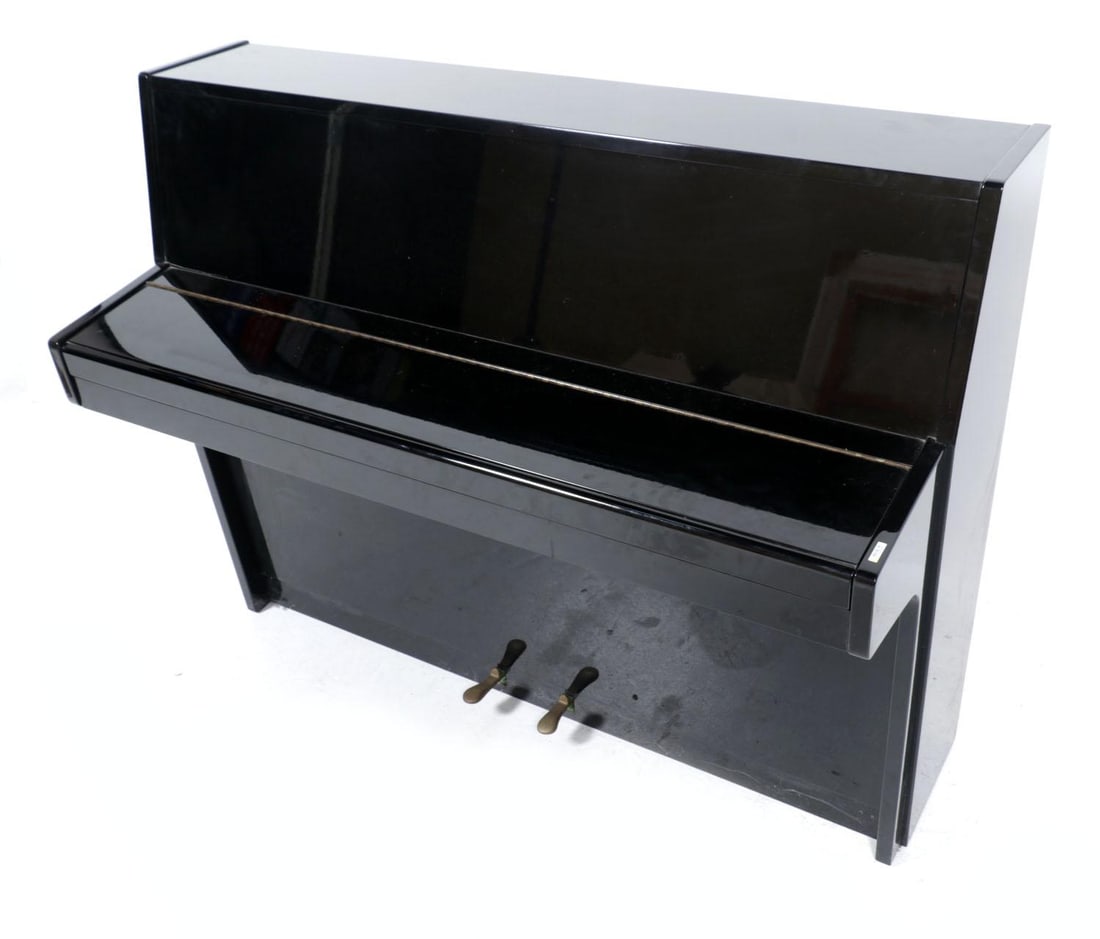 Highgloss Black Lacquered Piano, H.111 X W.142 X D.58 Cm. Auction