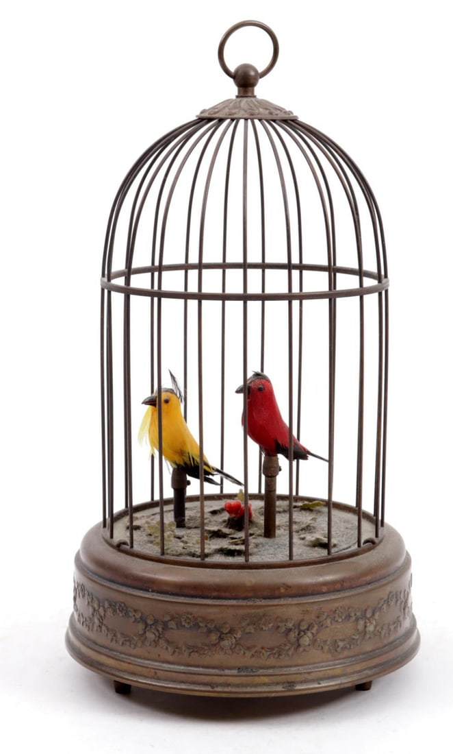 Old birdcage as music box (1 of 5)