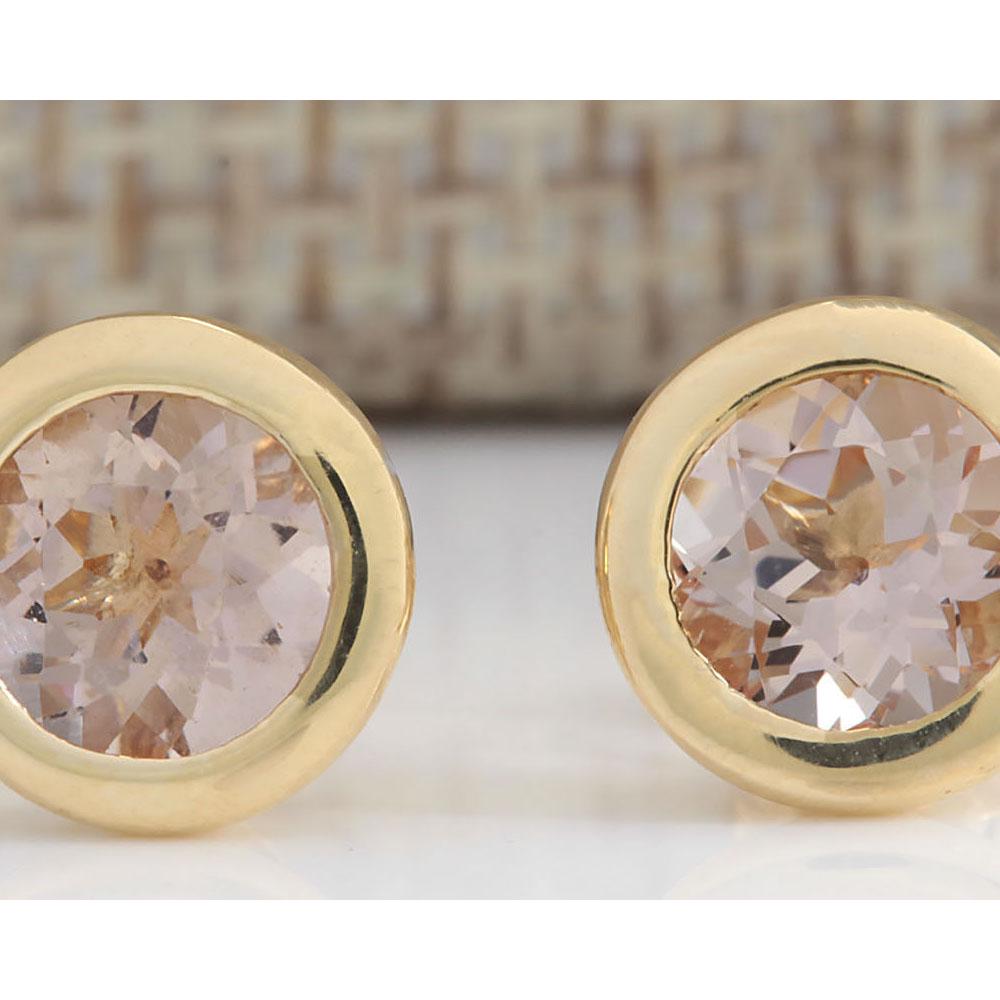 2.00 CTW Natural Morganite Earrings 14k Solid Yellow: 2.00 CTW Natural Morganite Earrings 14k Solid Yellow Gold Manufacturer's Suggested Retail Price: $ 1500.00 Stamped: 14K Total Earring Weight: 1.7 Grams Gemstone Weight: Total Natural Morganite Weight 