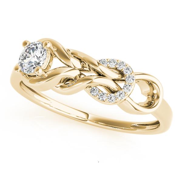 0.25 Carat Diamond Engagement 14K Yellow Gold Love Knot: 0.25 Carat Diamond Engagement 14K Yellow Gold Love Knot Ring Product Type: Love Knot Ring Country of Origin: US Main Gemstone name: Diamond Main Gemstone color: G Main Gemstone clarity: VS2-SI1 Main G