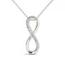 0.11 Carat Diamond Engagement 14K White Gold Pendant