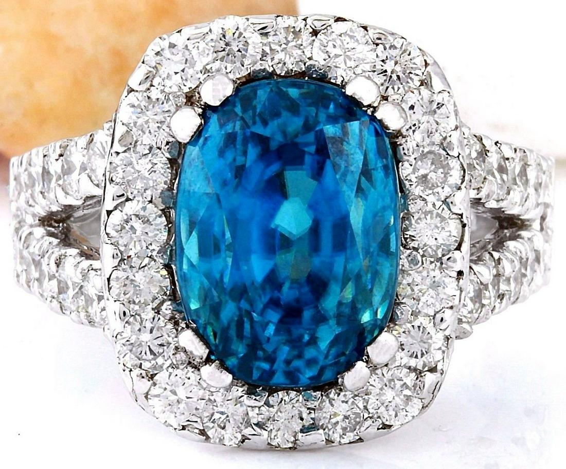 9.37 CTW Natural Zircon 14K Solid White Gold Diamond: 9.37 CTW Natural Zircon 14K Solid White Gold Diamond Ring Manufacturer's Suggested Retail Price: $ 9450.00 9.37 Carat Natural Zircon 14K Solid White Gold Diamond Ring Item Type: Ring Item Style: Cockt