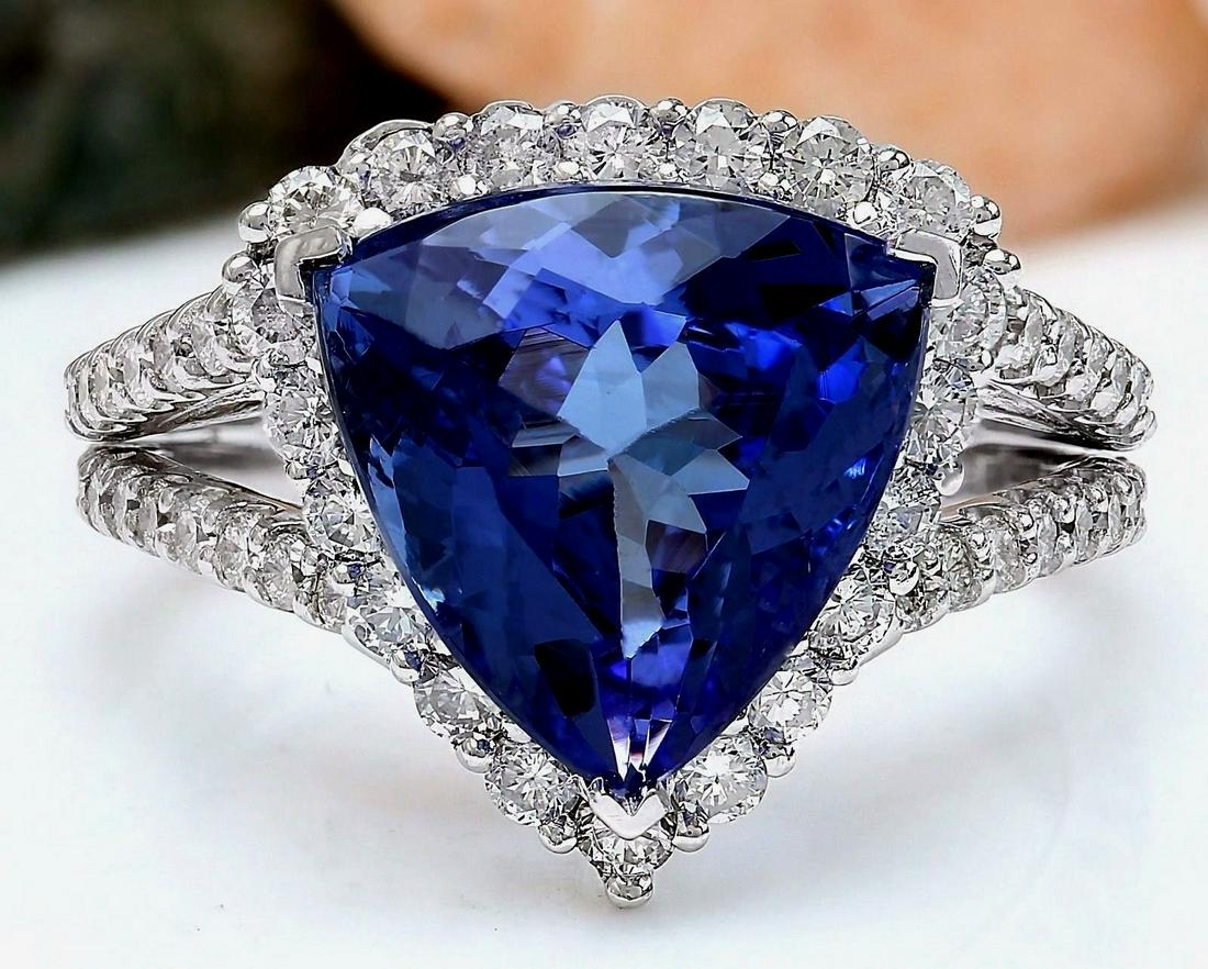 7.07 CTW Natural Tanzanite 14K Solid White Gold Diamond: 7.07 CTW Natural Tanzanite 14K Solid White Gold Diamond Ring Manufacturer's Suggested Retail Price: $ 9950.00 7.07 Carat Natural Tanzanite 14K Solid White Gold Diamond Ring Item Type: Ring Item Style: