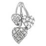 0.08 Carat Diamond Engagement 14K White Gold Heart