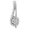 0.24 Carat Diamond Engagement 14K White Gold Cluster