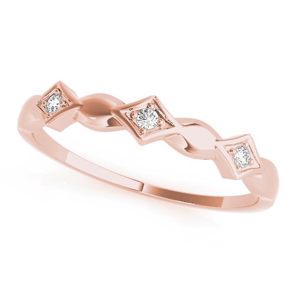 0.03 Carat Diamond Engagement 14K Rose Gold Stackable: 0.03 Carat Diamond Engagement 14K Rose Gold Stackable Band Product Type: Stackable Band Country of Origin: US Main Gemstone name: Diamond Main Gemstone color: G Main Gemstone clarity: VS2-SI1 Main Gem