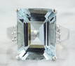 9.07 CTW Aquamarine 18K White Gold diamond ring