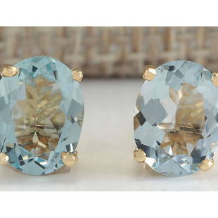 3.00 CTW Natural Blue Aquamarine Earrings In 14K Yellow Gold: 3.00 CTW Natural Blue Aquamarine Earrings In 14K Yellow Gold Manufacturer's Suggested Retail Price: $ 1600.00 Stamped: 14K Total Earrings Weight: 1.8 Grams Gemstone Weight: Total