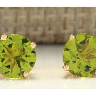 3.00 CTW Natural Peridot Earrings 18K Solid Yellow Gold: 3.00 CTW Natural Peridot Earrings 18K Solid Yellow Gold Manufacturer's Suggested Retail Price: $ 1800.00 Stamped: 18K Total Earring Weight: 1.2Grams Gemstone Weight: Total Natural