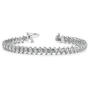 Natural 6.08 CTW Diamond Bracelet 14K White Gold: Natural 6.08 CTW Diamond Bracelet 14K White Gold Manufacturer's Suggested Retail Price: $22600.00 Product Type: Diamond Bracelet Stone1 Type: 32 Diamonds @ 6.08 CTW Stone1 Color: G Stone1