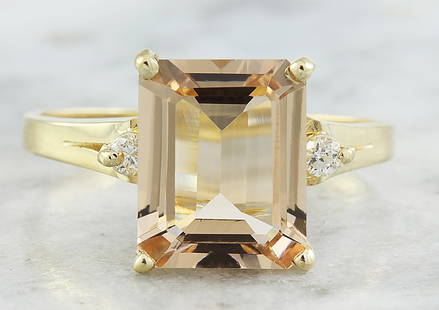 2.26 CTW Morganite 14K Yellow Gold Diamond Ring: 2.26 CTW Morganite 14K Yellow Gold Diamond Ring Manufacturer's Suggested Retail Price: $ 1800.00 Stamped: 14K Total Ring Weight: 2.9 Grams Morganite Weight 2.20 Carat (10.00x8.00Millimeters)